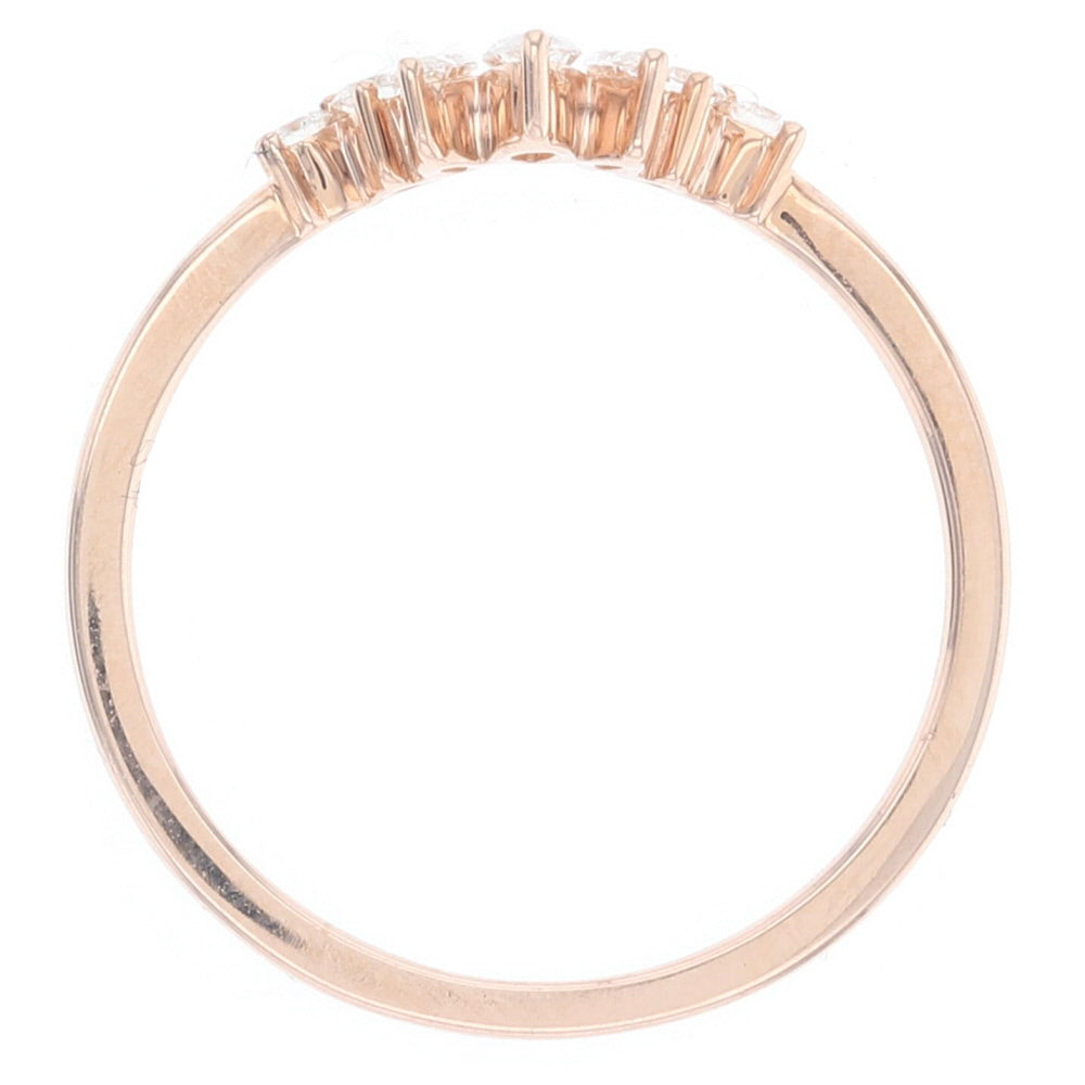 Rose Gold Diamond Marquise Contour Ring