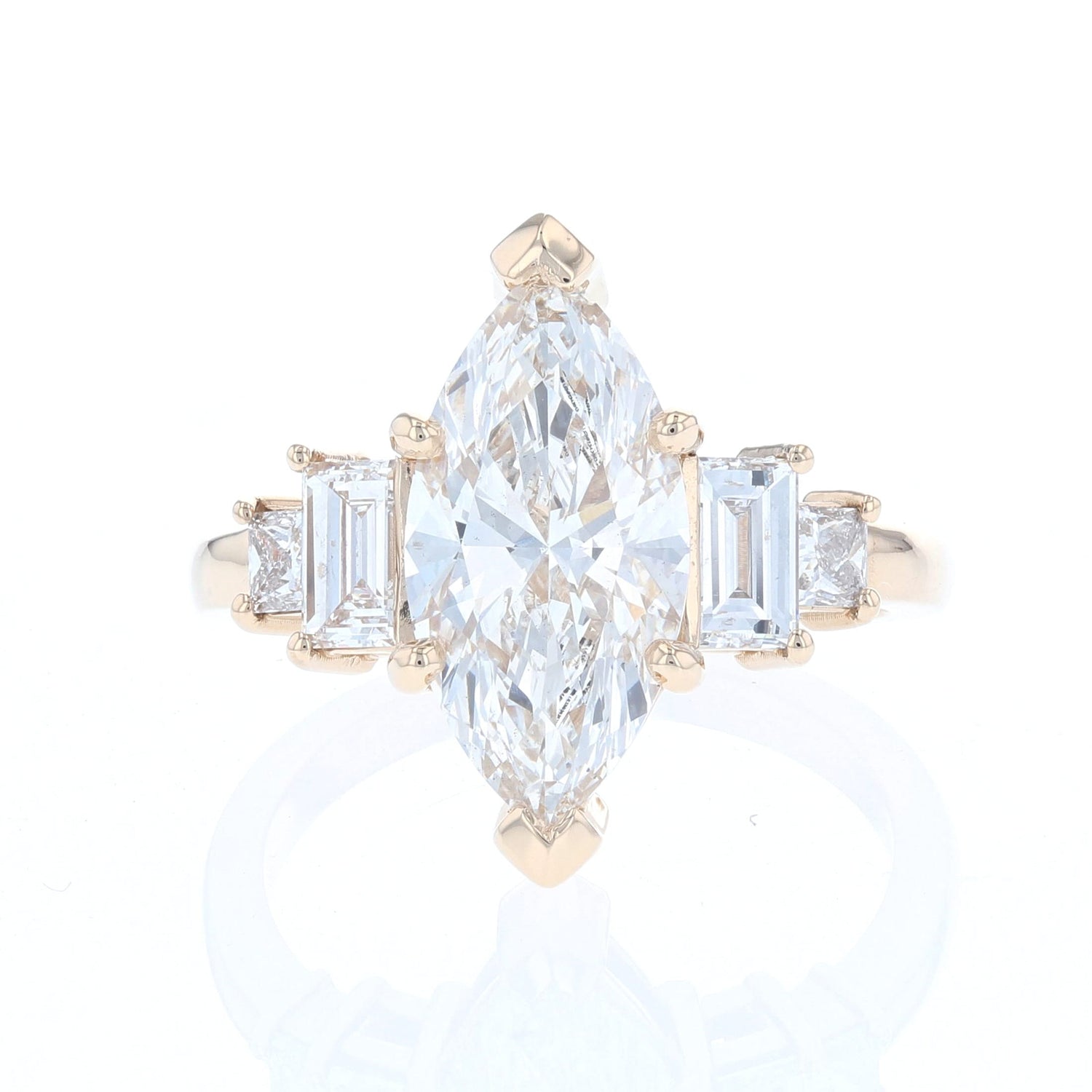 Classic marquise-cut diamond engagement ring