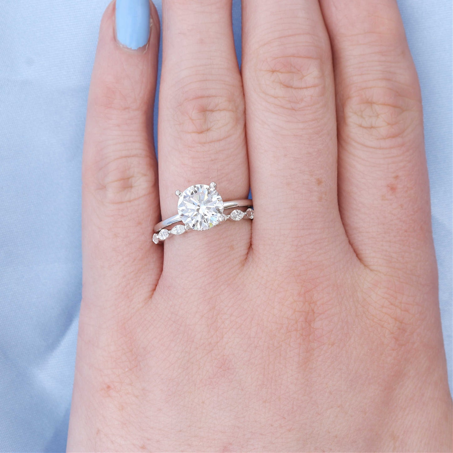 Marquise Floating Diamond Band