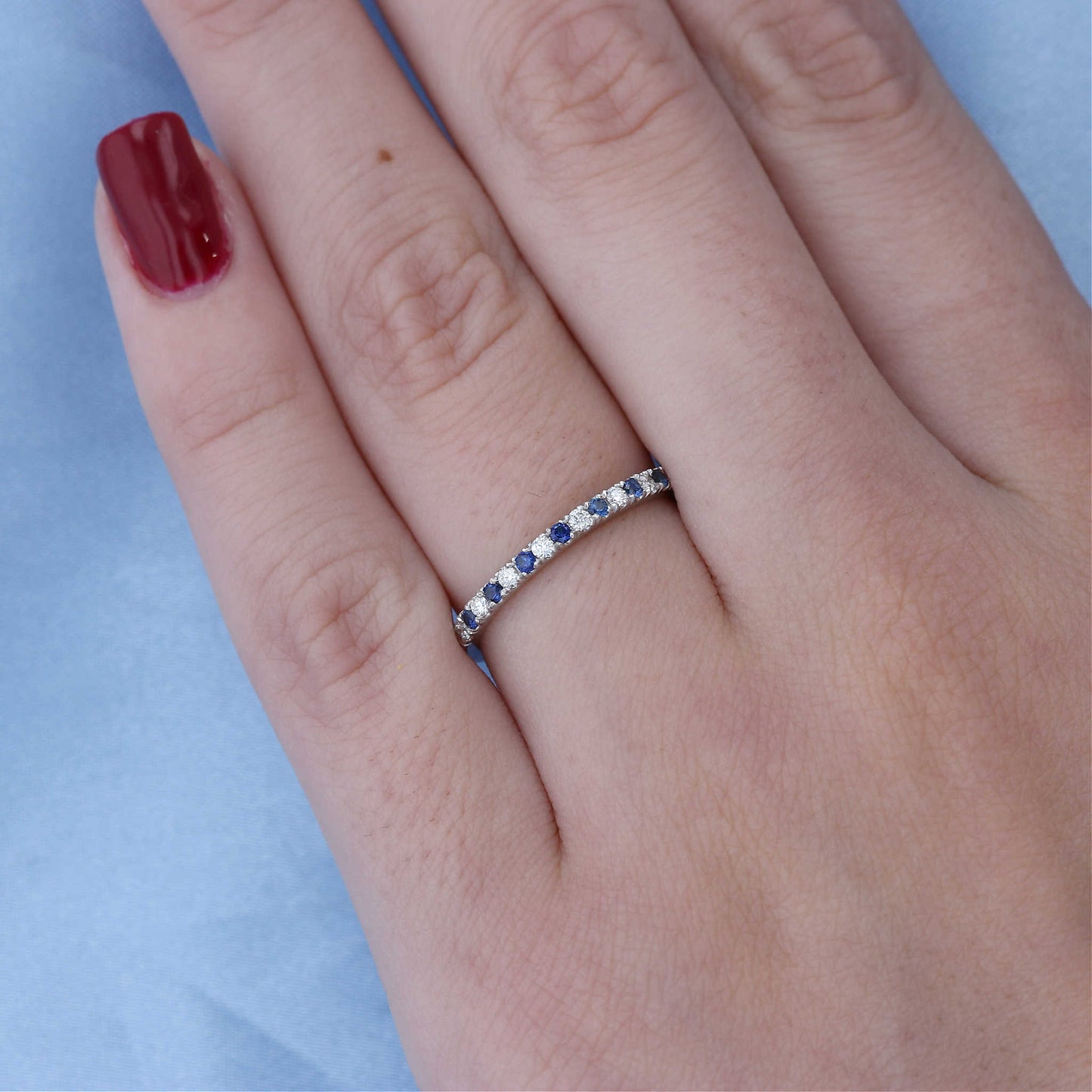 Sapphire and Diamond Band