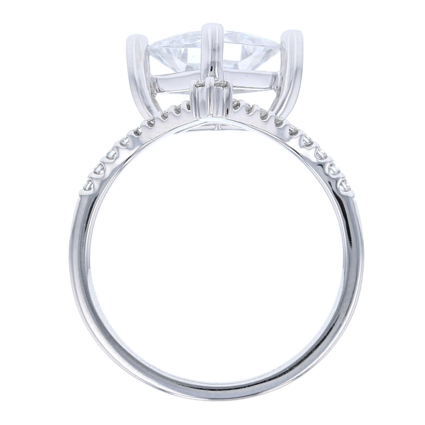 Princess Cut Chevron Engagement Ring