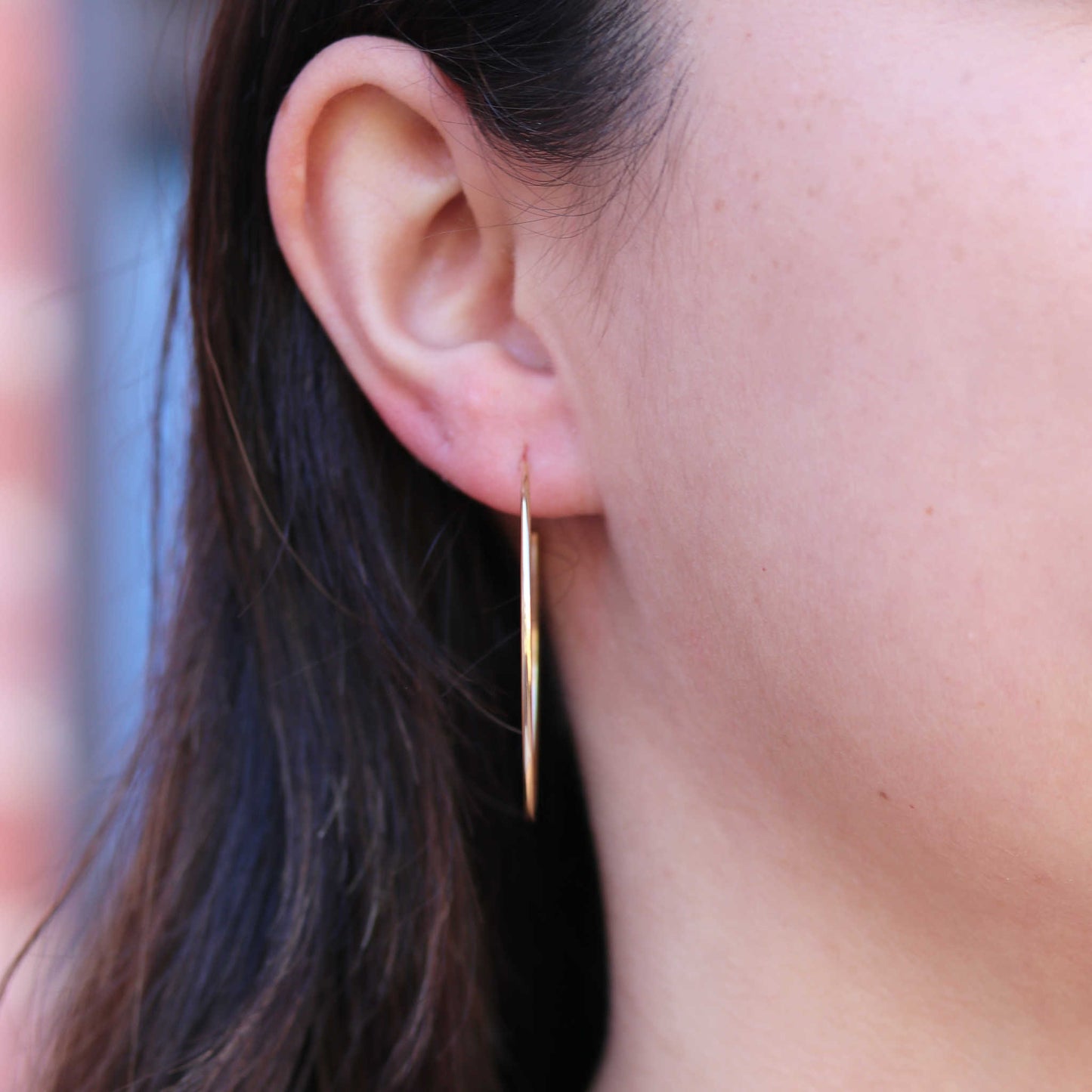 Yellow Gold Large 40 mm Hoops