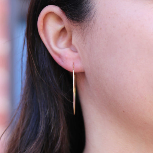 Yellow Gold Large 40 mm Hoops