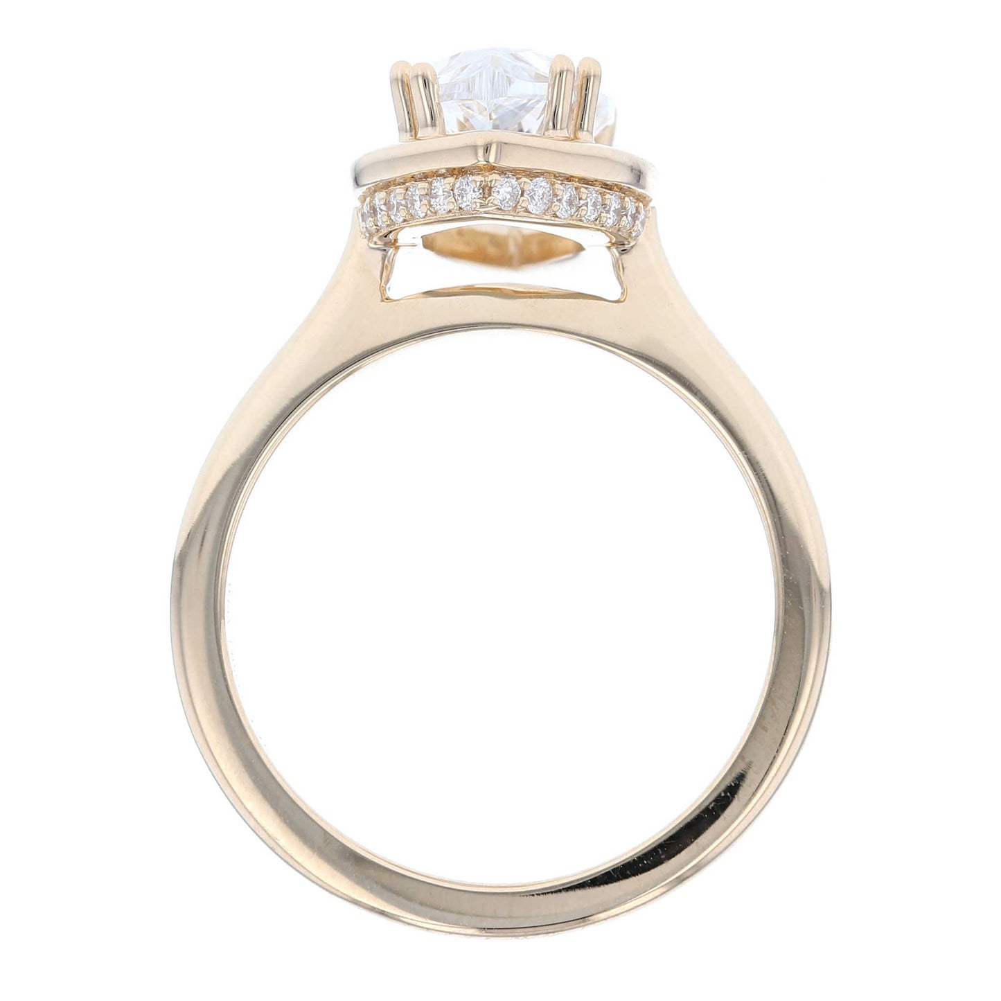 Yellow Gold Halo Marquise Engagement Ring