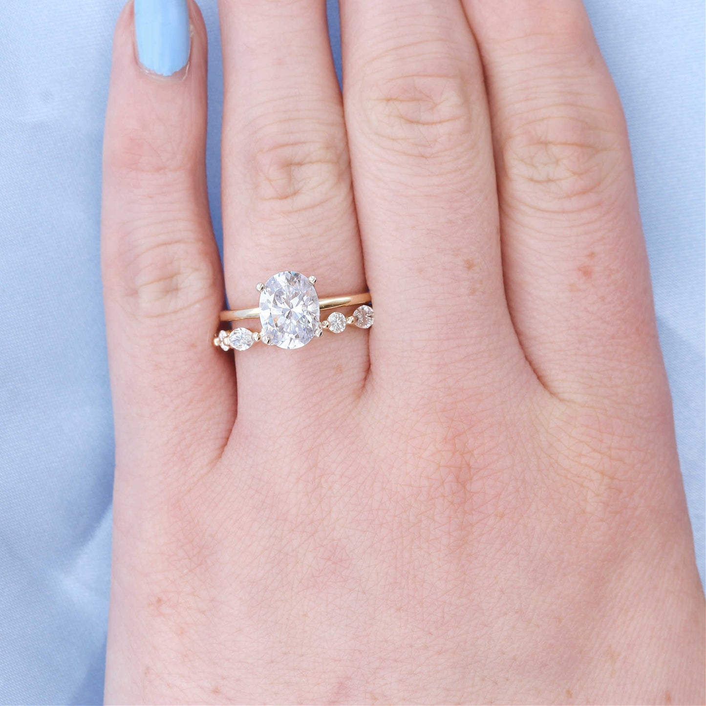 Marquise & Round Diamond Floating Band