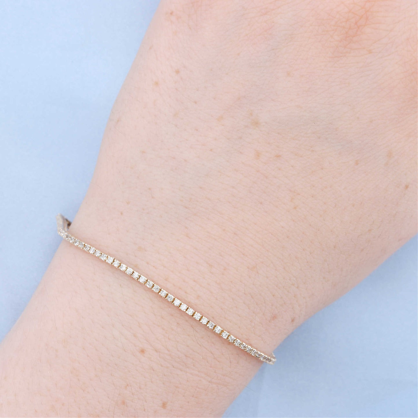 1.0 Carat Yellow Gold Diamond Tennis Bracelet