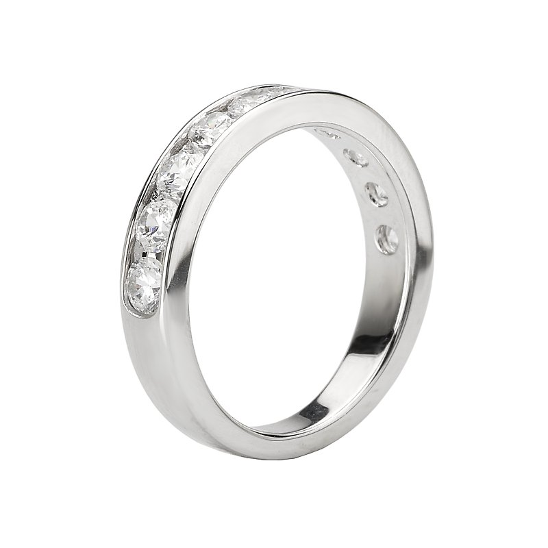White Gold Channel Set Diamond Band