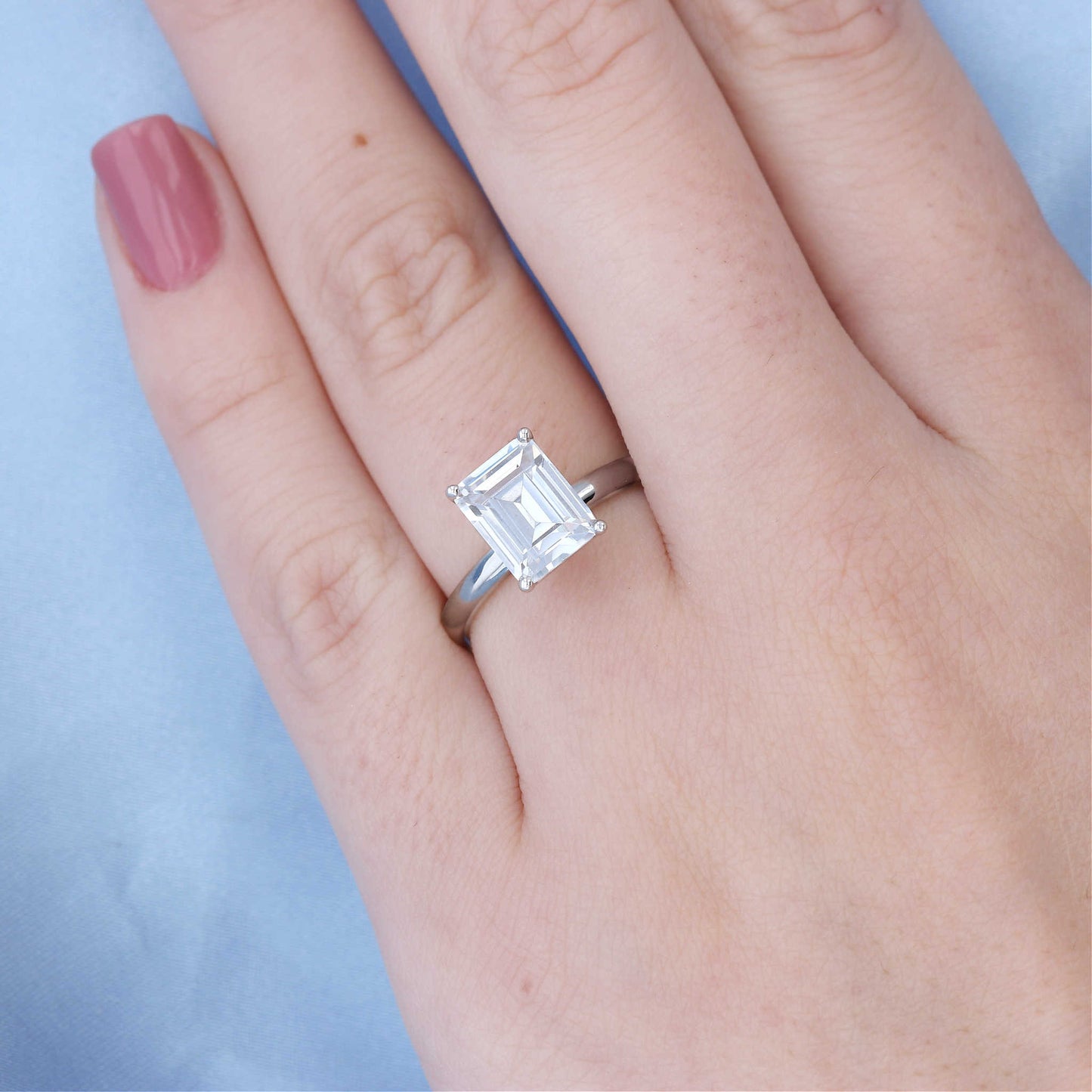 Emerald Cut Solitaire Engagement Ring