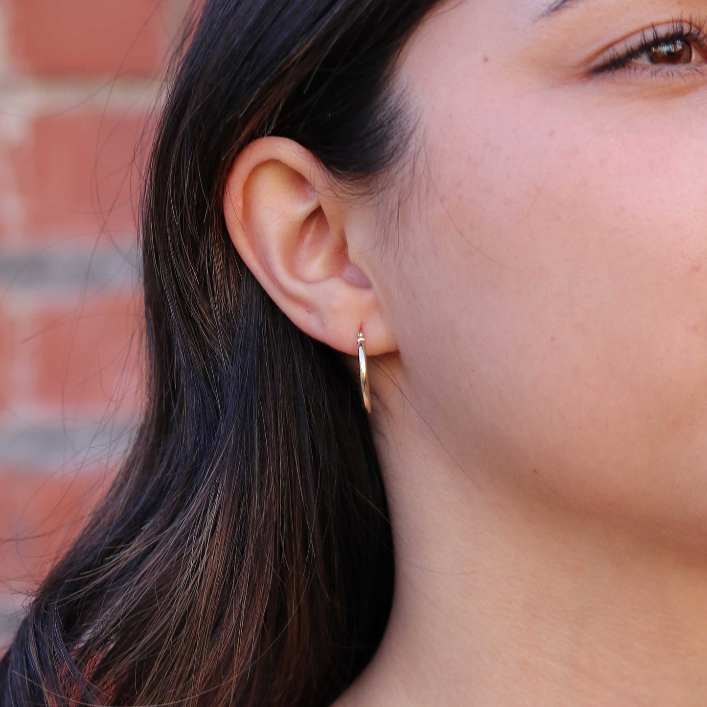 Yellow Gold 20 Mm Hoop Earrings