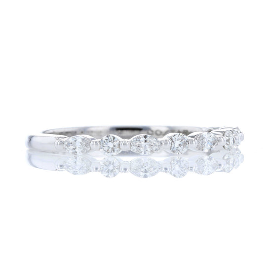 Marquise & Round Diamond Floating Band