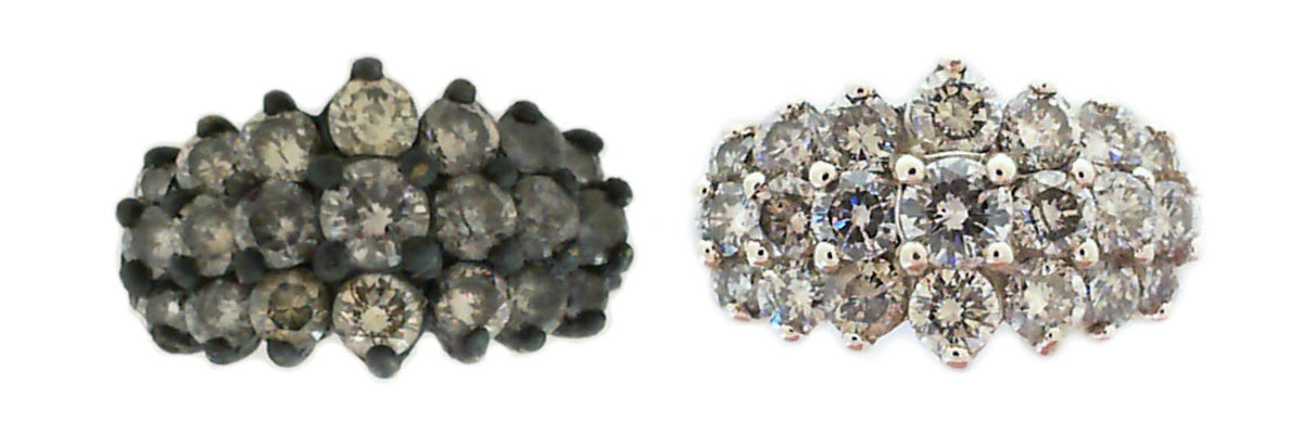 restoration of a fire damaged three row ring