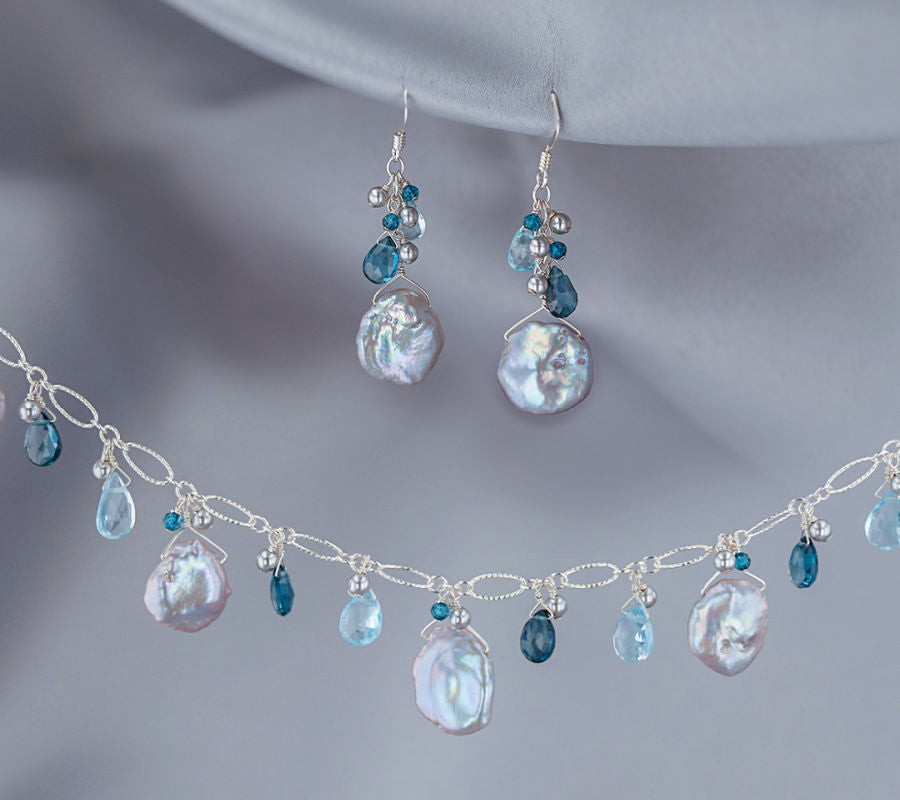 Pearl Blue Topaz Jewelry