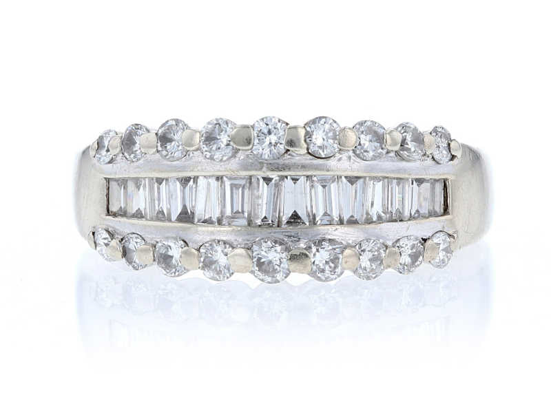 Denise's Mom's Diamond ring with a white background