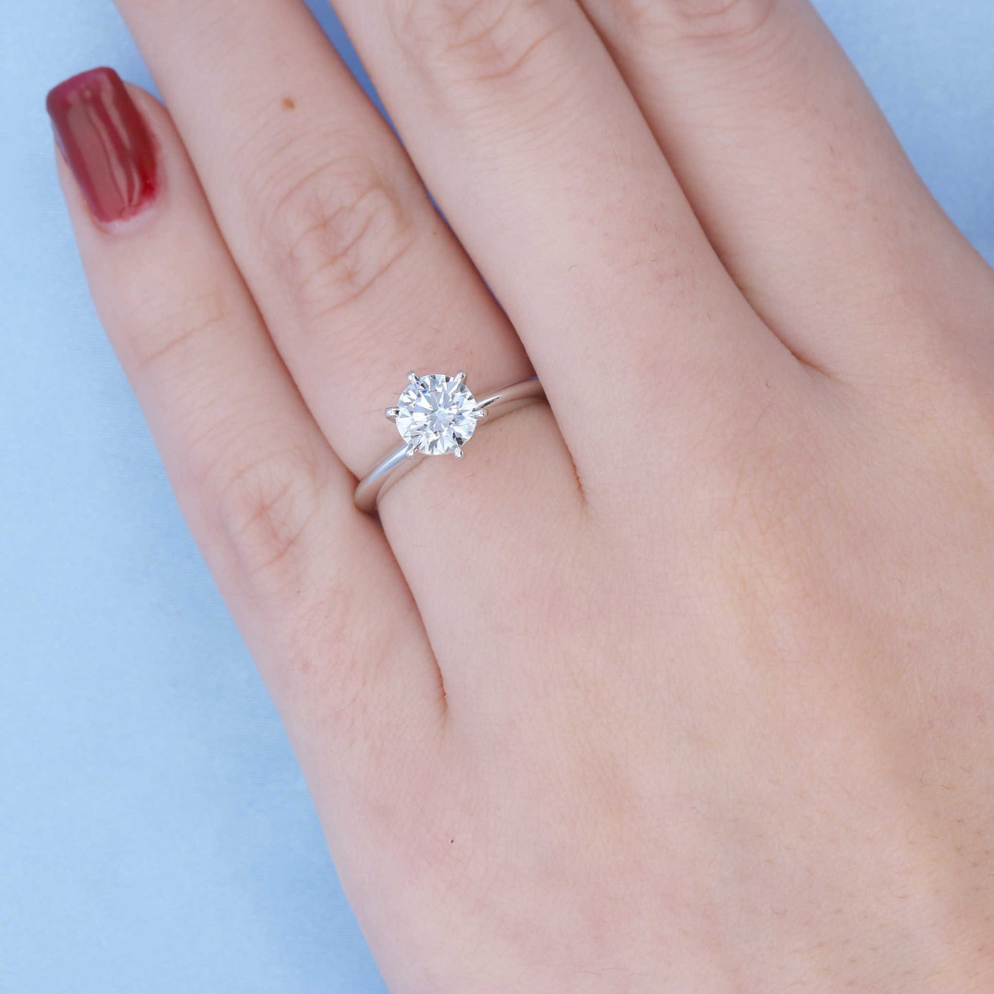 Six Prong Solitaire Engagement Ring