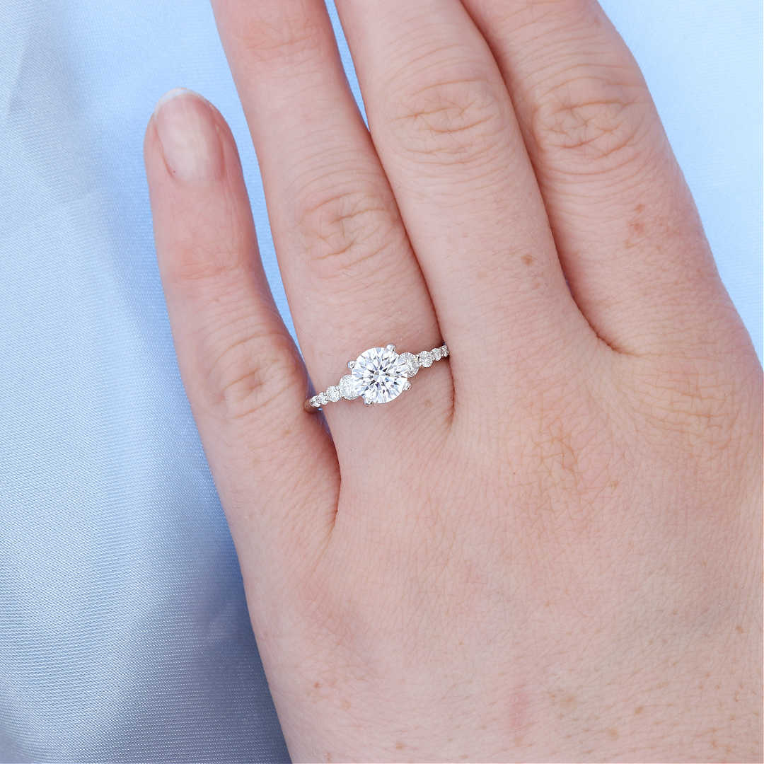 Graduated Diamond Engagement Ring