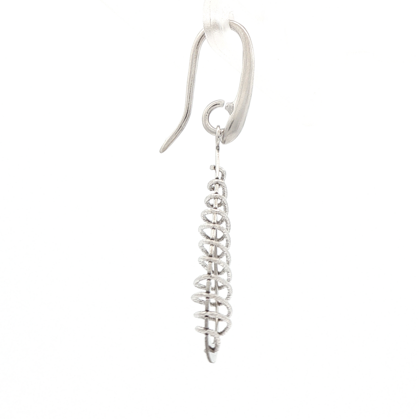 Diamond Cut Wire Wrap Pear Shape Earrings