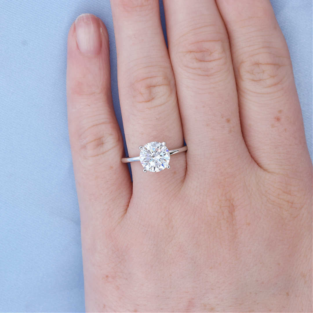 Hidden Diamond Halo Engagement Ring | Fox Fine Jewelry