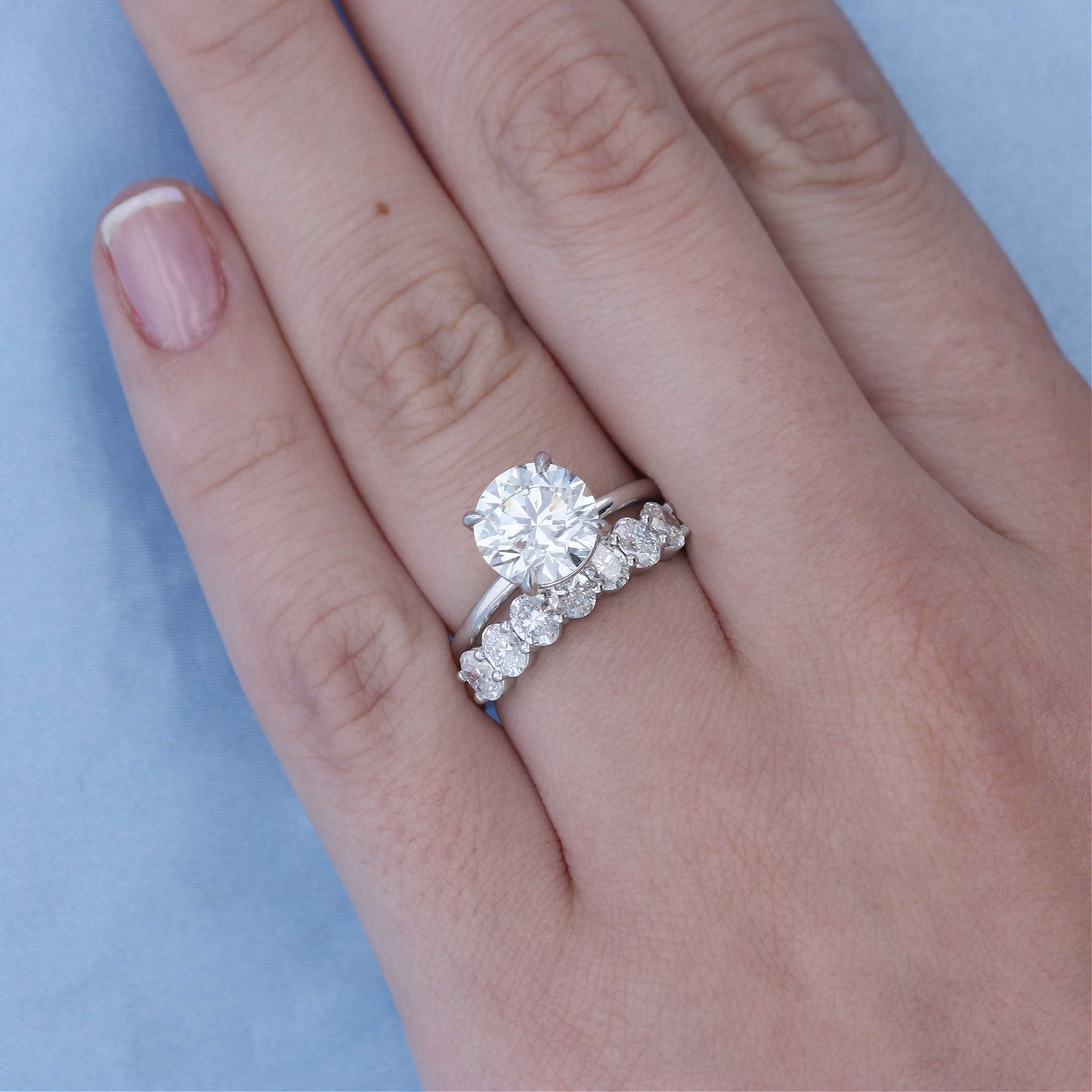 Oval Lab Diamond Band