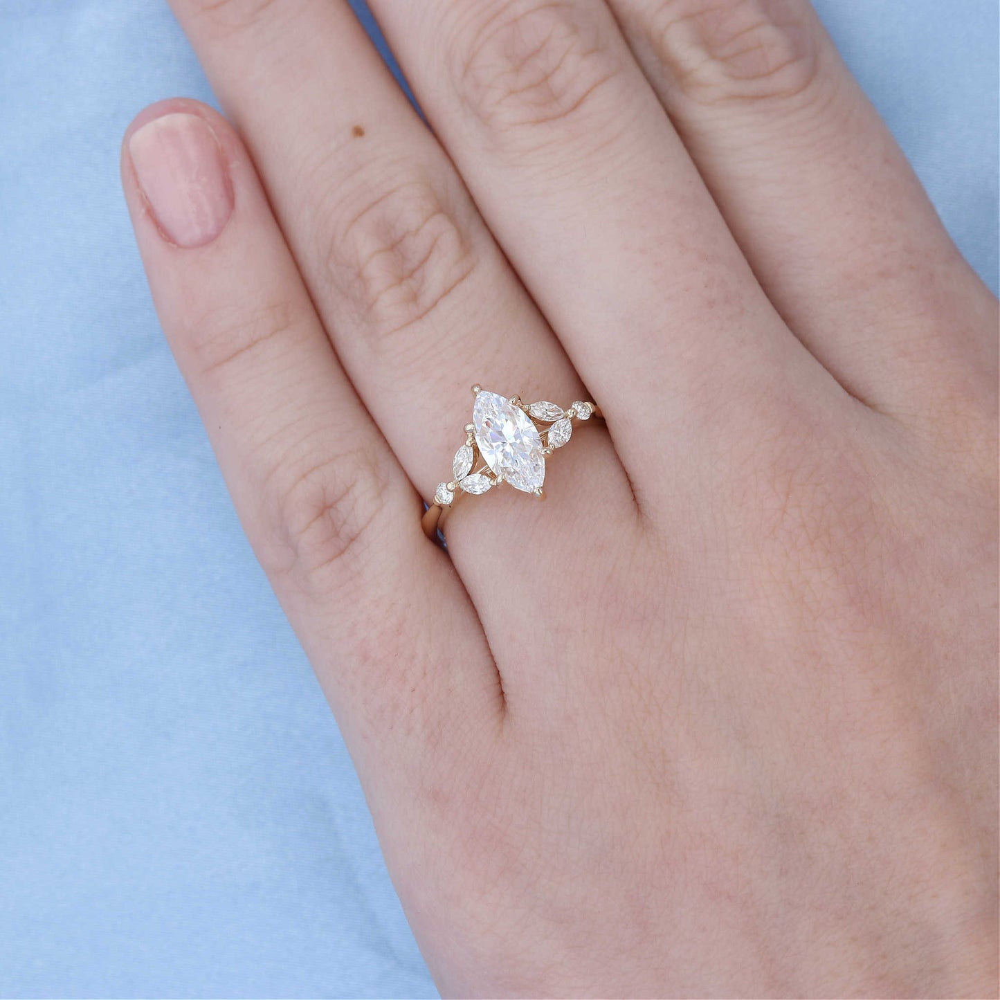Yellow Gold Marquise Engagement Ring