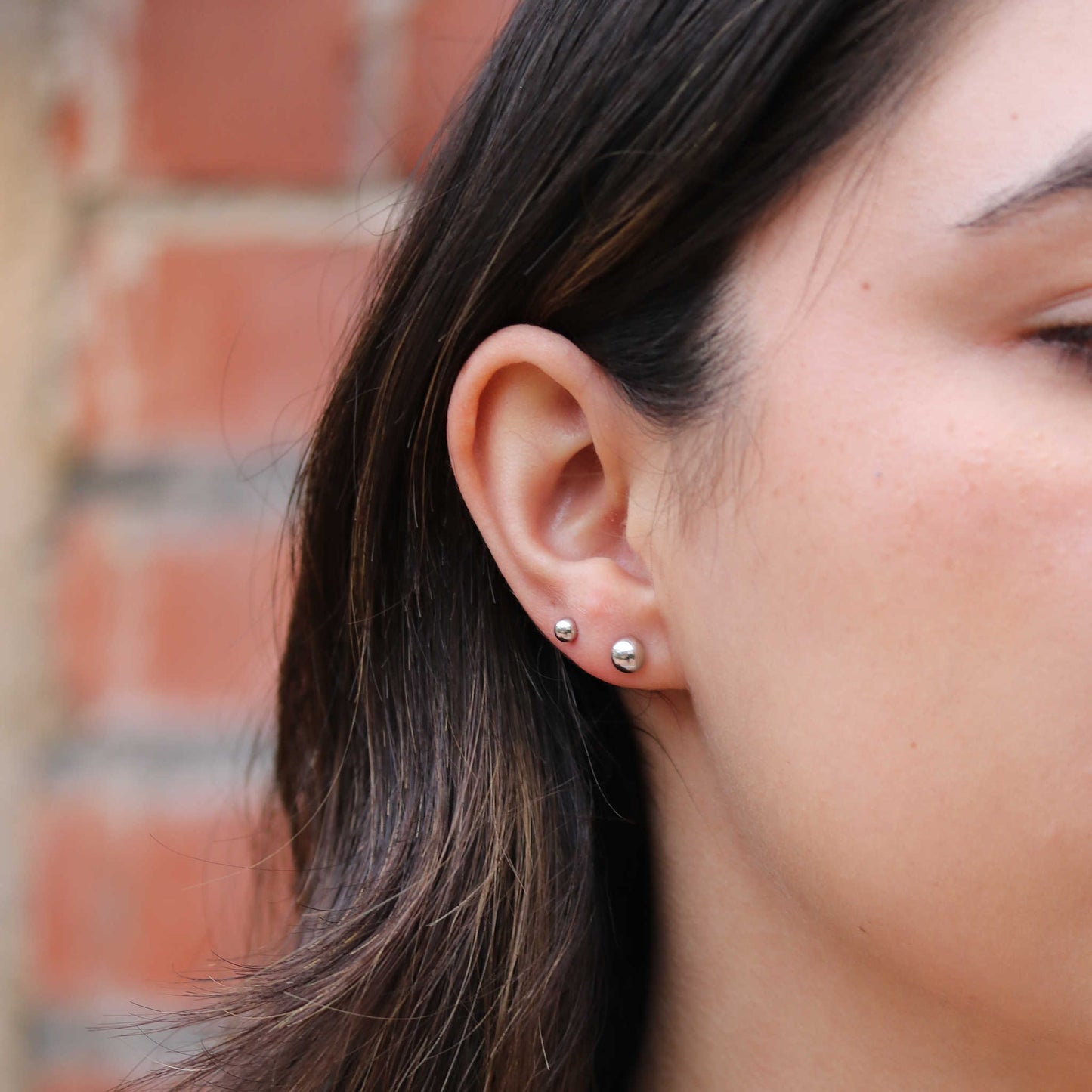 White Gold 6 mm Ball Studs