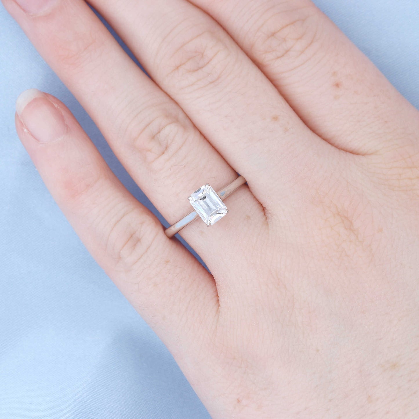 Emerald Cut Solitaire Engagement Ring