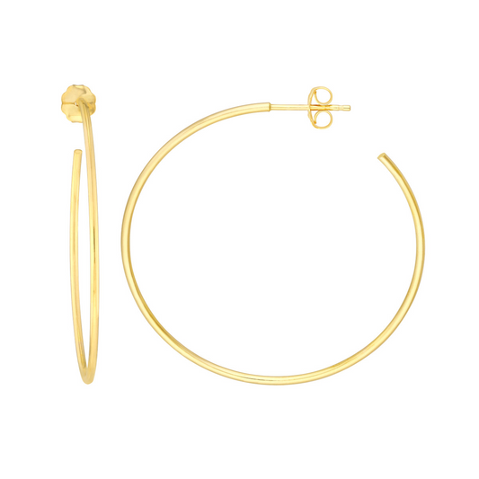 Yellow Gold Large 40 mm Hoops