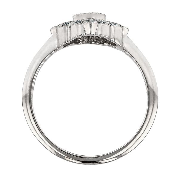 Vintage Floral Halo Engagement Ring