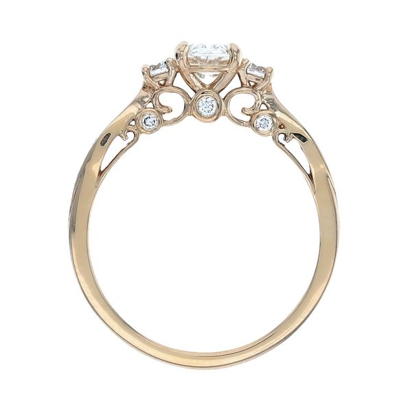 Oval Three Stone Engagement Ring