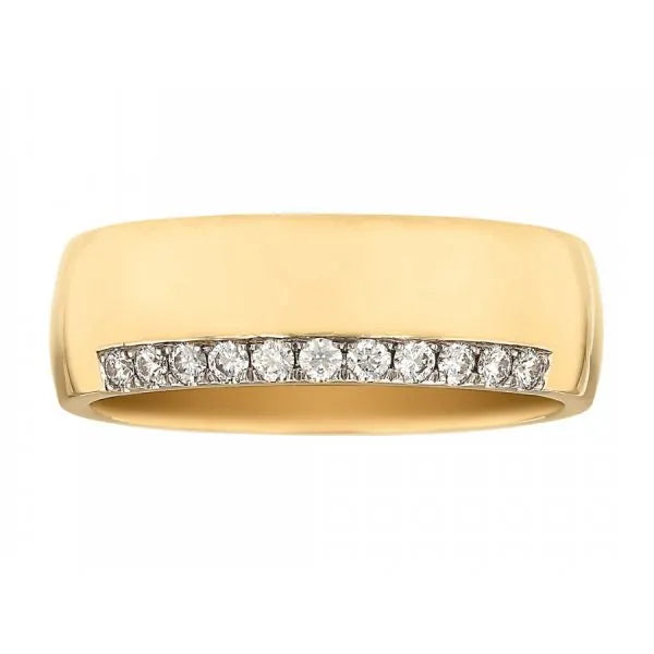 Asymmetrical Two Tone Wedding Band
