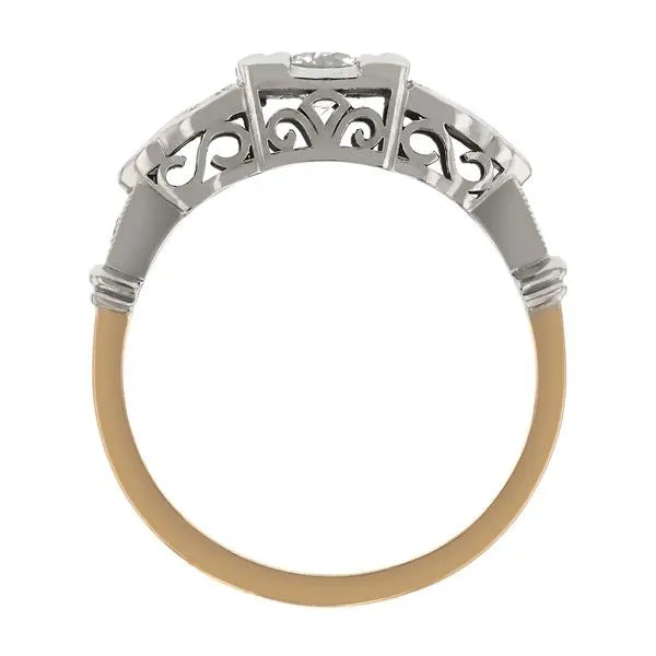 Vintage Two-Tone Wedding Set