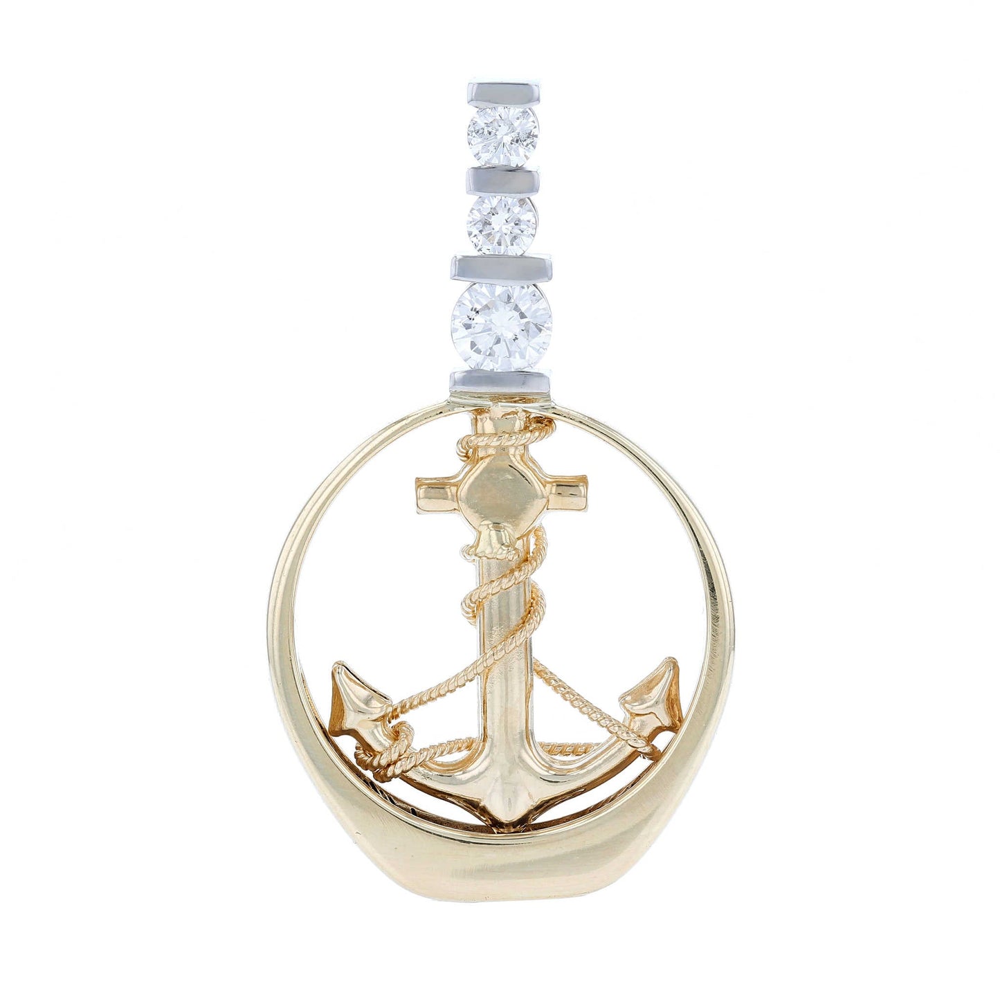 Widow's Memorial Pendant with Husband's Ring, Her Diamonds