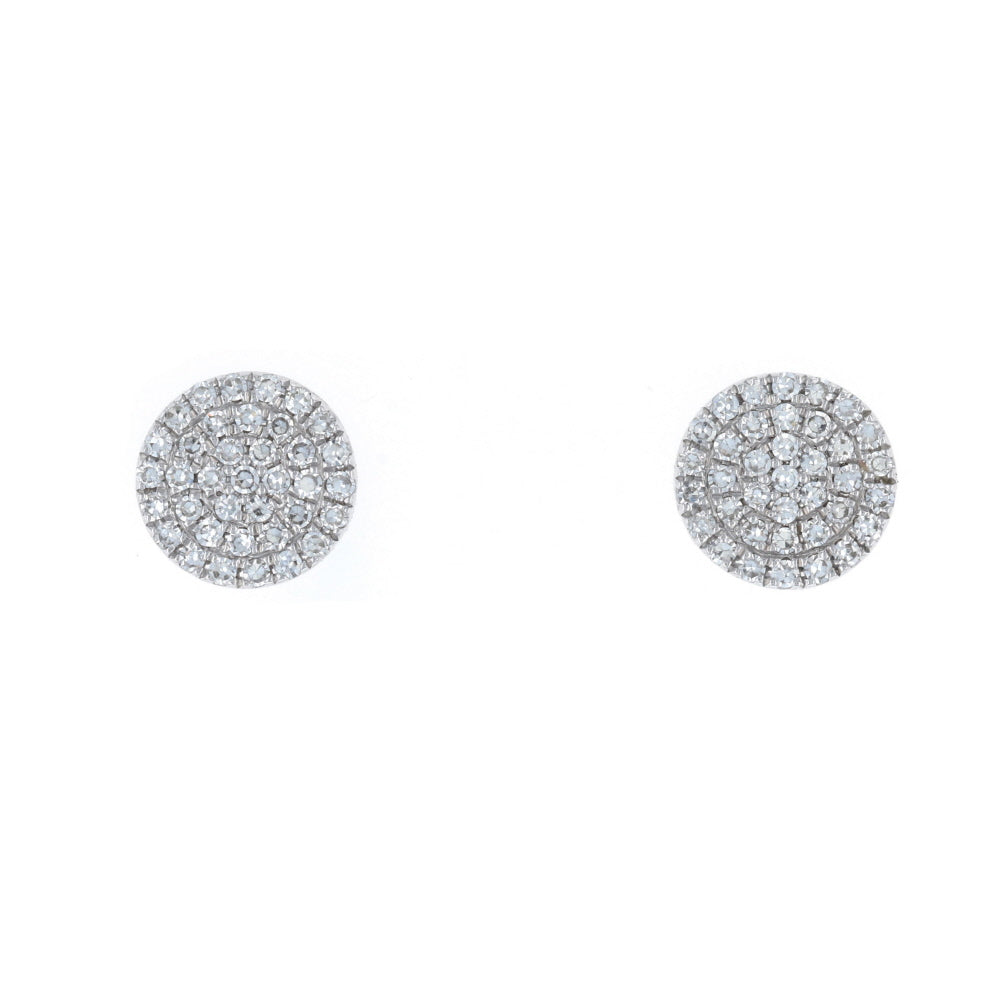 Pave Diamond Button Studs