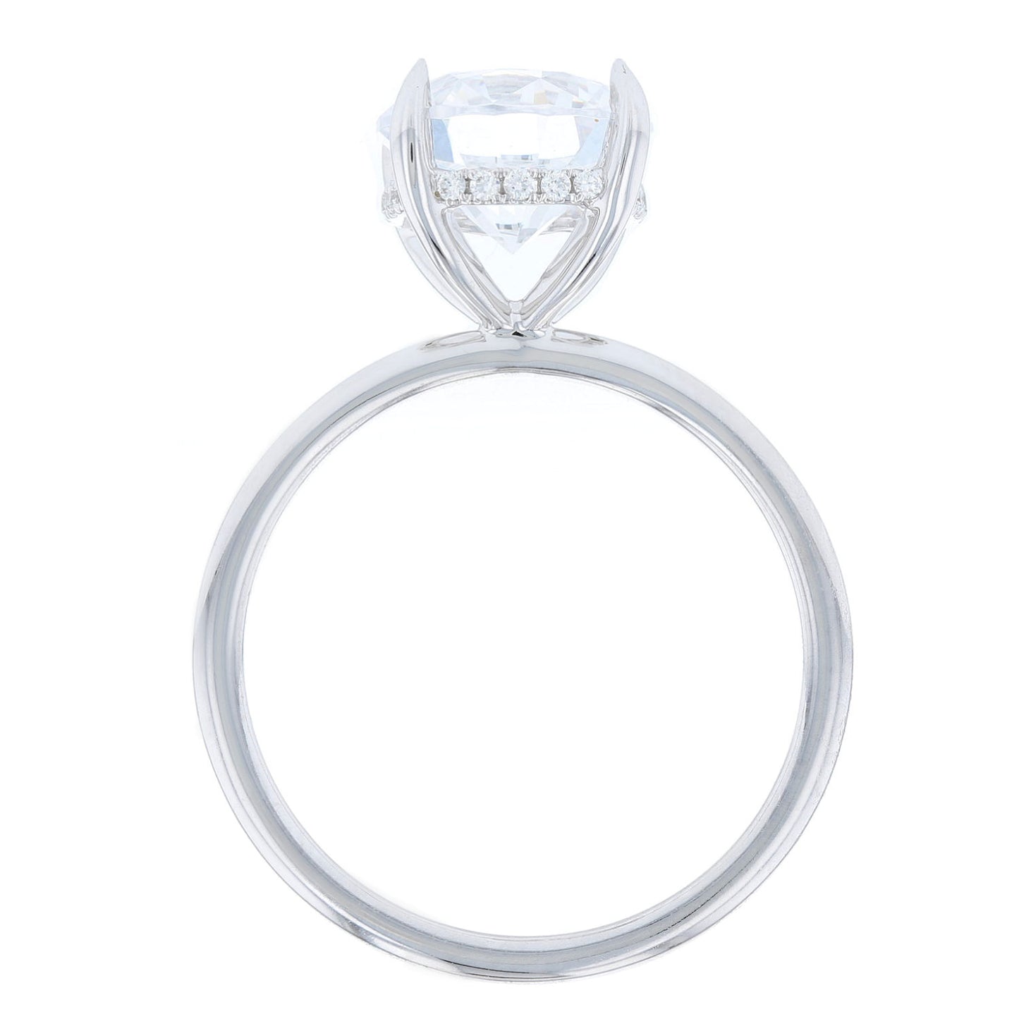 Solitaire Hidden Halo Engagement Ring