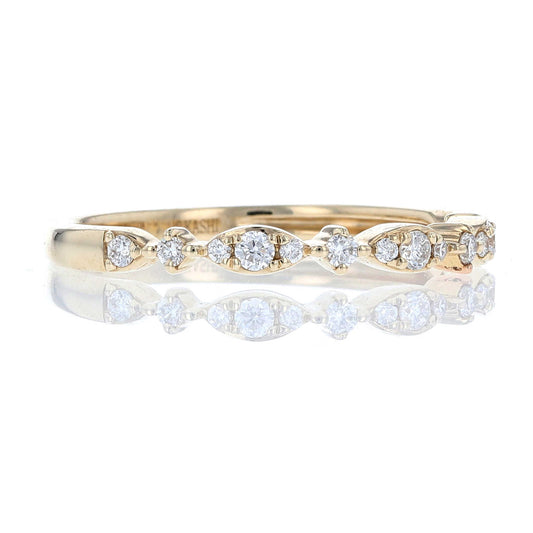 Round & Illusion Marquise Diamond Band
