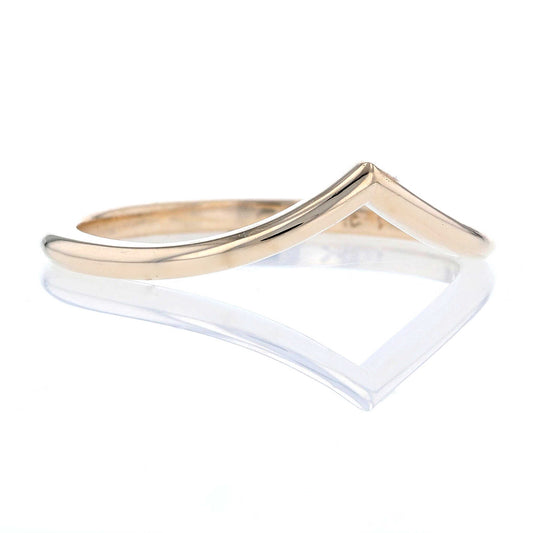 Yellow Gold Chevron Contour Band