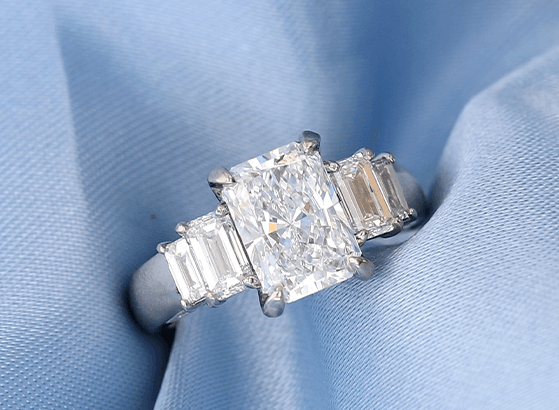 Diamond-cut engagement ring for modern brides