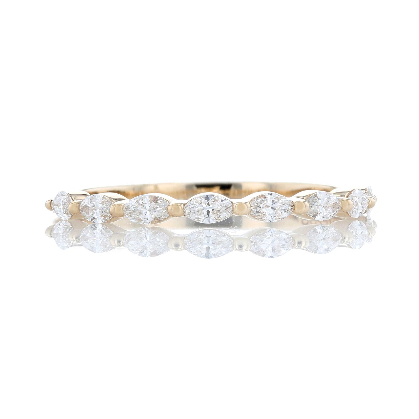 Yellow Gold Marquise Diamond Floating Band