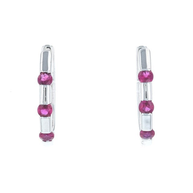 Ruby Hoop Earrings