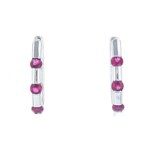 Ruby Hoop Earrings