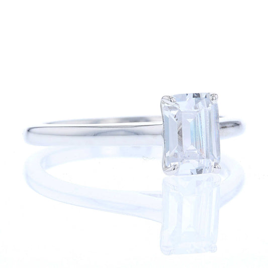 Emerald Cut Solitaire Engagement Ring