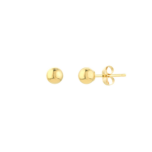 Yellow Gold 4 mm Ball Studs