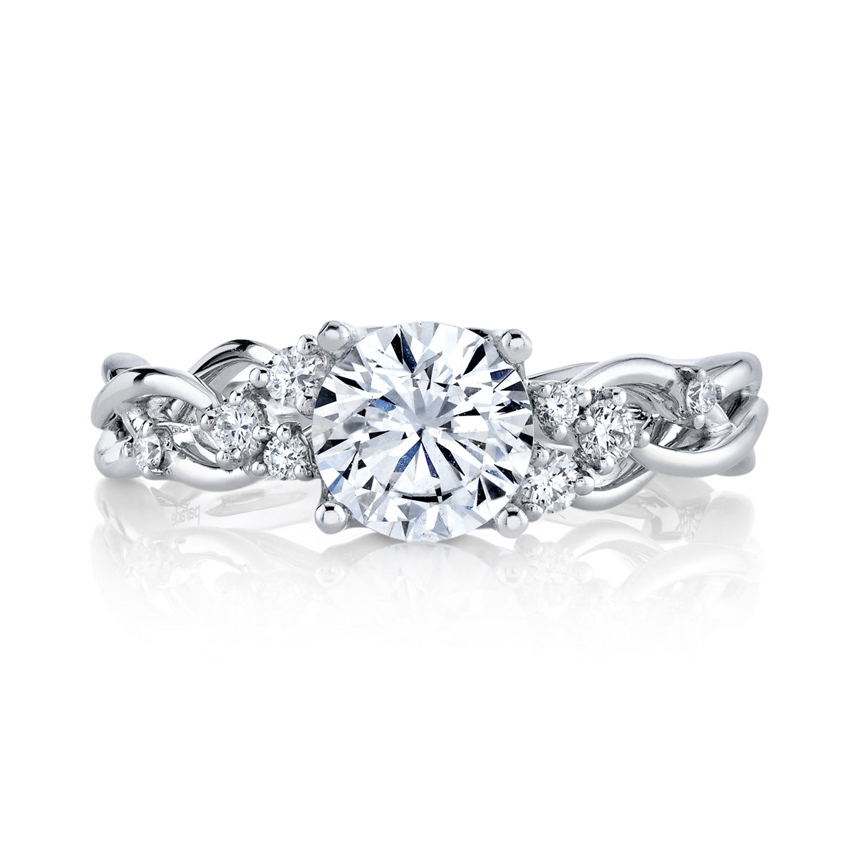 Woven Twist Diamond Engagement Ring