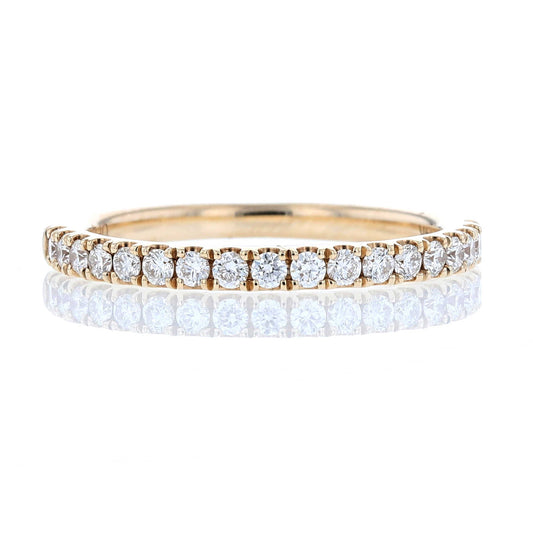Yellow Gold Diamond Straight Band