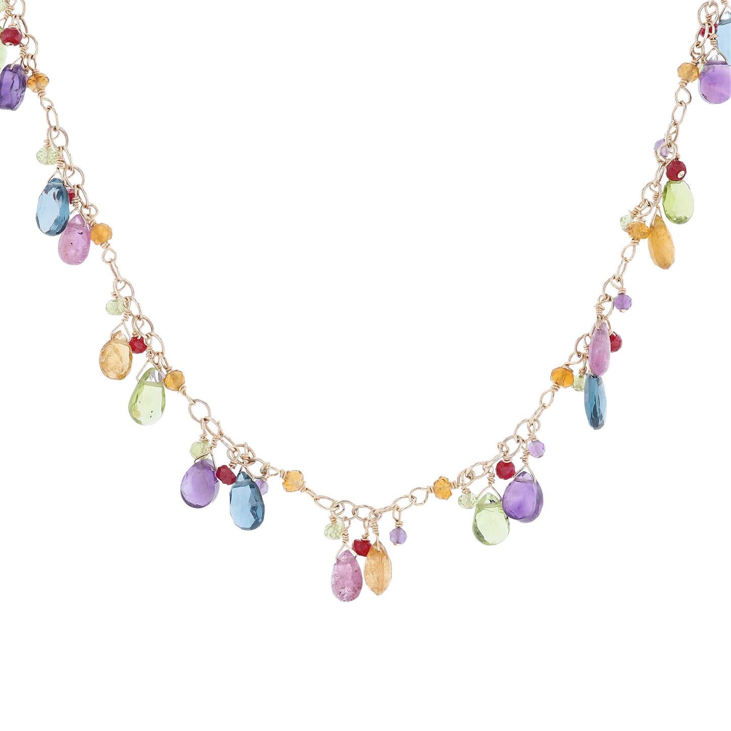 Multi-Color Briolette Necklace