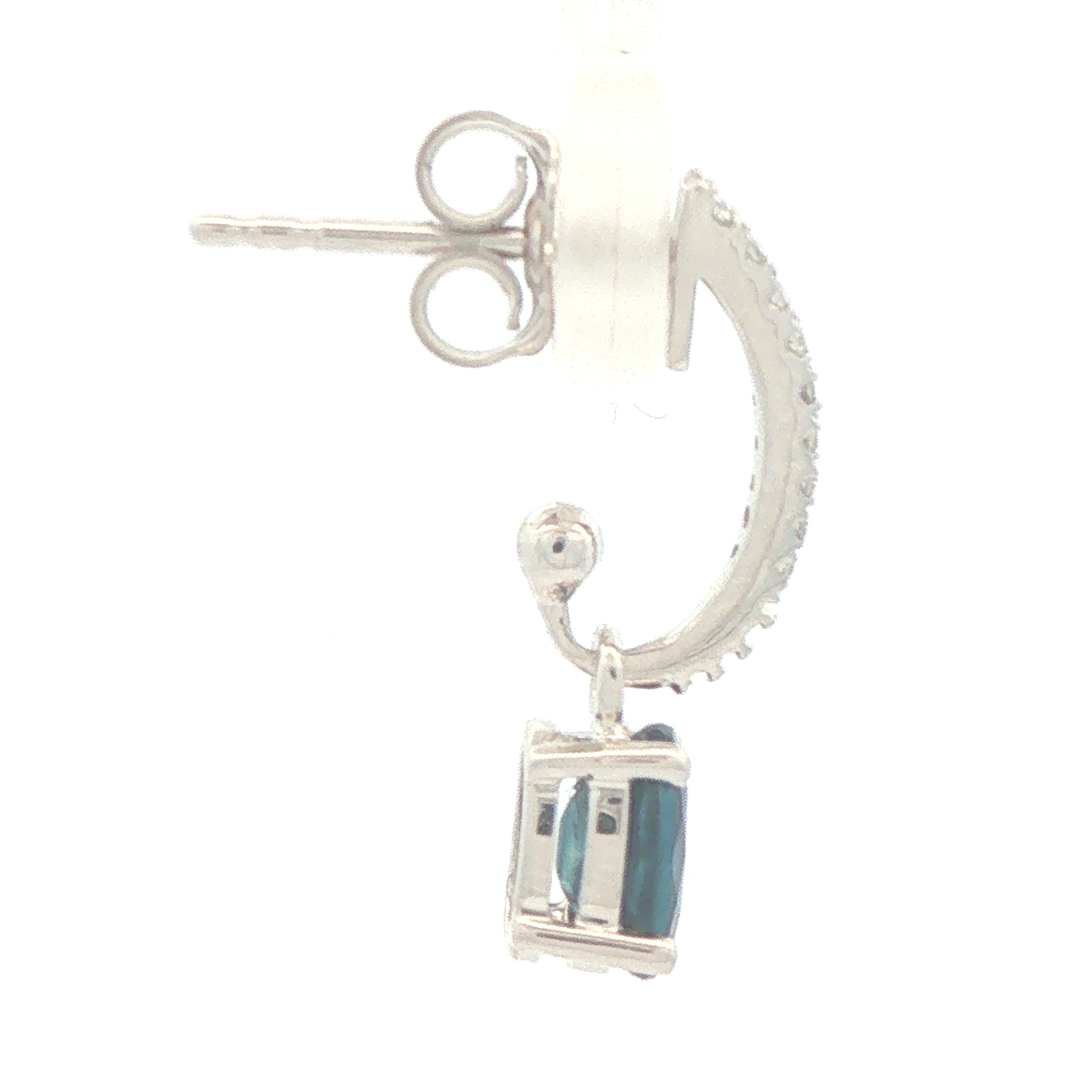 Sapphire Tapered Diamond Earrings