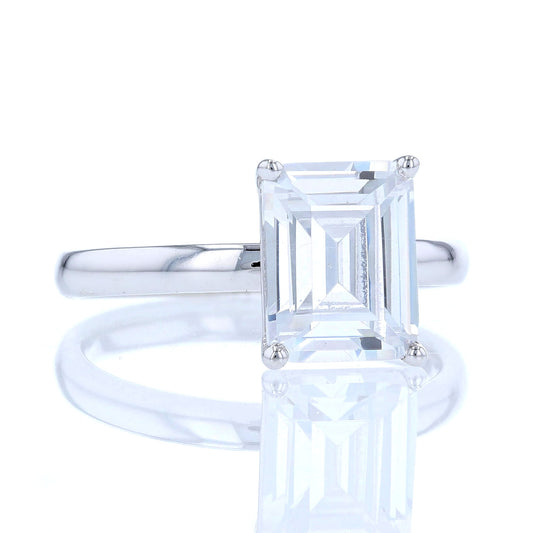 Emerald Cut Solitaire Engagement Ring
