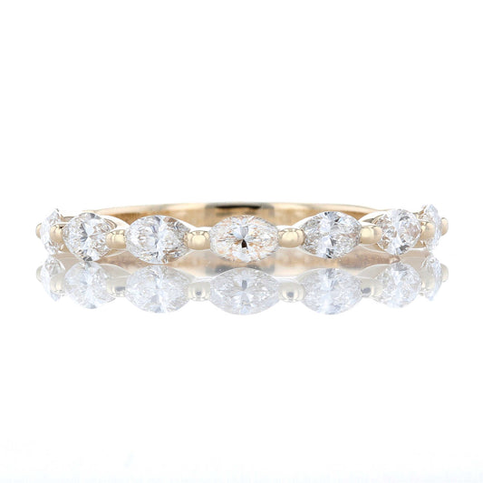 Yellow Gold Marquise Diamond Floating Band