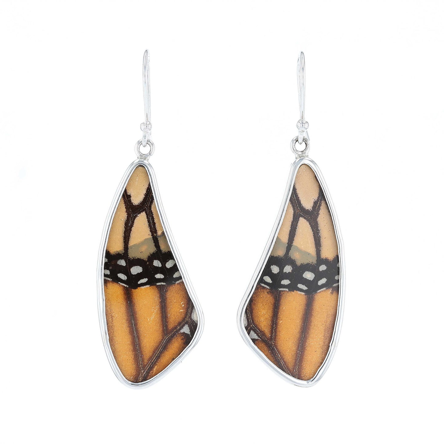 Monarch Wing Earrings | Sterling Silver
