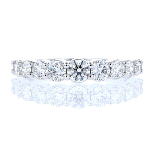White Gold Graduated Diamond Band