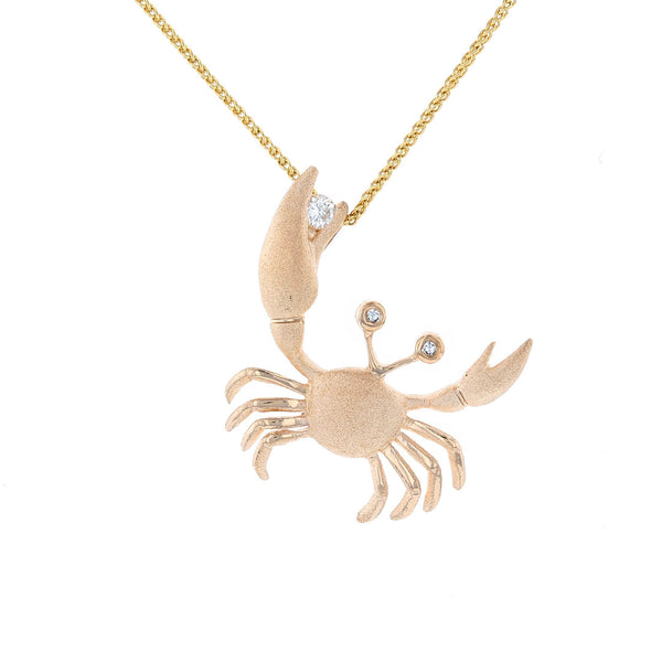 14K Gold Crab Charm | Gold Bracelet & Necklace Charms